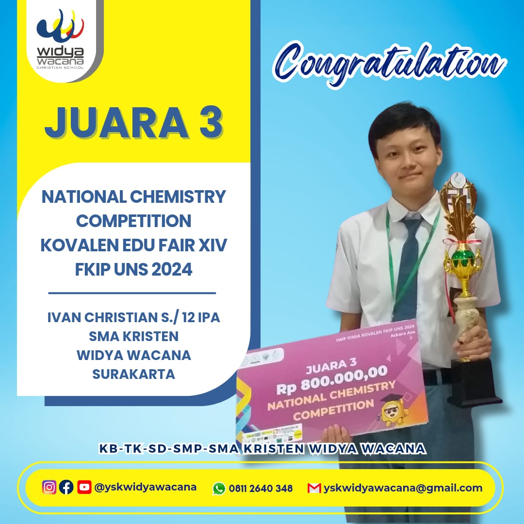 prestasi, sma widya wacana, widya wacana, ysk,  yayasan sekolah kristen, yayasan, surakarta, sma
